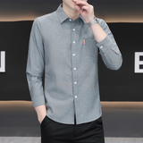 牛津布春秋季男士短袖衬衫口袋纯色潮流男装衬衣休闲衬衫男M-4xl，男装衬衫，奇怪漫猴工厂店