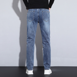 牛仔裤男士秋冬季修身小直筒百搭弹力休闲长裤2026新款裤子，男装牛仔裤，奇怪漫猴工厂店