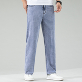 天丝牛仔裤男款夏季薄款潮牌直筒宽松男士冰丝阔腿夏天休闲长裤子，男装牛仔裤，奇怪漫猴工厂店
