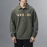 主推纯棉polo衫长袖男士秋季新款翻领高级感宽松透气潮牌T恤男装，男装T恤，奇怪漫猴工厂店