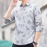 高级感衬衫男士长袖春秋季免烫抗皱帅气白色衬衣修身工装男寸，男装衬衫，奇怪漫猴工厂店