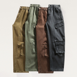【98】L-9XL男士美式复古工装裤质感耐磨宽松直筒大码休闲裤，男装牛仔裤，奇怪漫猴工厂店