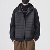 新标轻薄90绒羽绒服男士2025年秋季新款拼接连帽保暖户外外套，男装羽绒服，奇怪漫猴工厂店