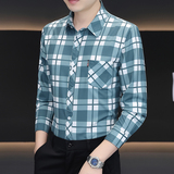 2026新款长袖衬衫男士春夏季凉感抗皱免烫青年百搭商务，男装衬衫，奇怪漫猴工厂店
