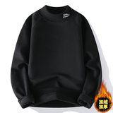 加绒加厚重磅男士冬季高领美式休闲长袖卫衣上班日常宽松潮流打底，男装卫衣，奇怪漫猴工厂店