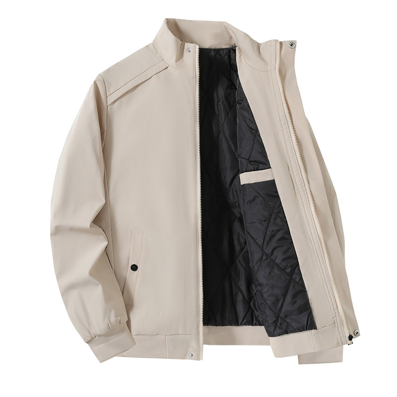 立领外套男秋冬款2026新款潮流二棉男装加棉加厚男士夹克棉服，男装休闲裤，奇怪漫猴工厂店