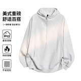 连帽潮流新款卫衣男春秋款新款半拉链宽松休闲上衣立领连帽卫衣男，男装卫衣，奇怪漫猴工厂店