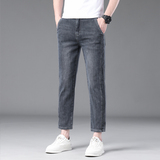 九分牛仔裤男常规弹力宽松直筒春秋男装新款潮牌休闲男士裤子八分，男装牛仔裤，奇怪漫猴工厂店