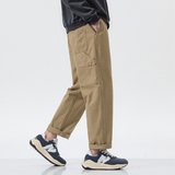 Y.M纯棉工装裤男宽松直筒2026春季新款潮流美式休闲长裤《限价69，男装休闲裤，奇怪漫猴工厂店