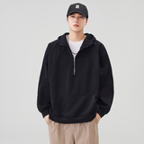 连帽潮流新款卫衣男春秋款新款半拉链宽松休闲上衣立领连帽卫衣男，男装卫衣，奇怪漫猴工厂店