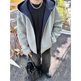 超厚款拉链短款连帽开衫卫衣男廓形秋冬男女潮廓形休闲外套休闲，男装卫衣，奇怪漫猴工厂店