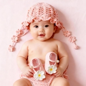 手工diy编织宝宝鞋 帽套装 帽子钩针毛线材料包自制 小公主鞋 纽琅坊