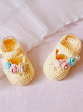 钩针毛线婴儿鞋手工DIY材料包