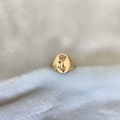青岛外贸手饰品指环潮流时尚百搭休闲简约气质甜美风花草图案戒指
