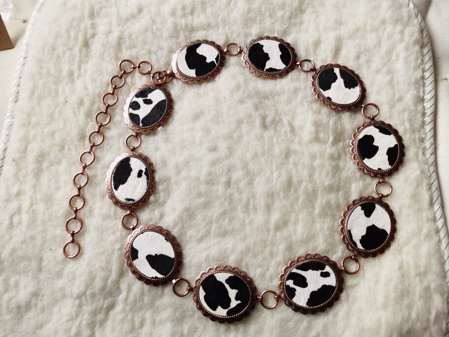 青岛外贸饰品模特走秀服装配饰民族风夸张复古野性镶嵌马毛腰链