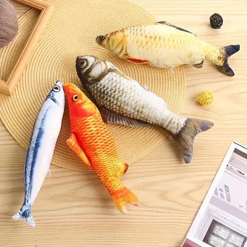 仿真宠物鱼玩具逗猫磨牙啃咬鱼