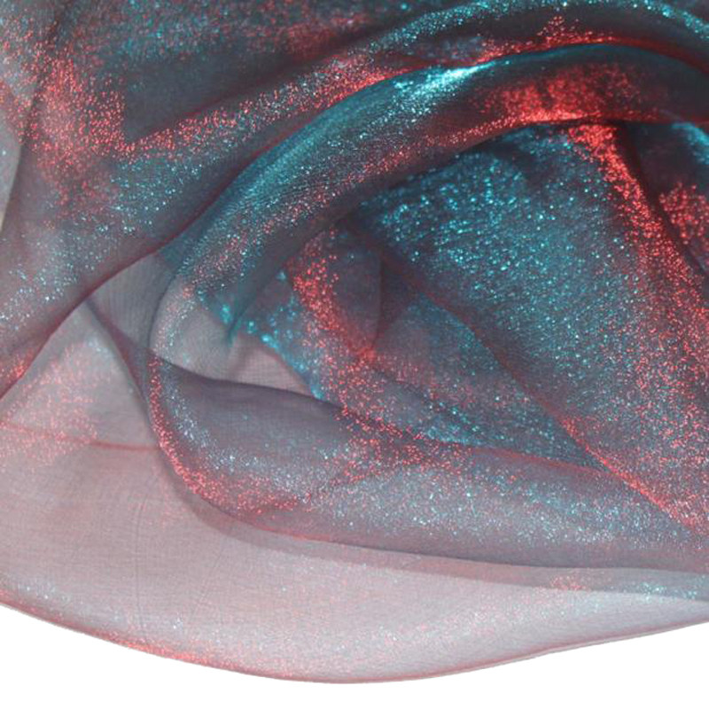 中国风服装软装饰纱布料神秘双色水晶纱diy手工梦幻纱变色纱面料