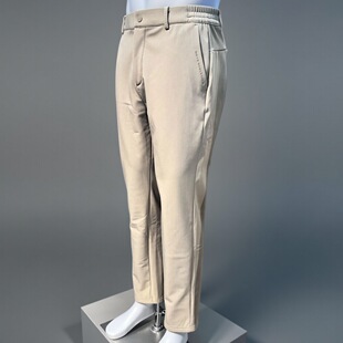 安踏冬季保暖轻暖绒裤子男2024新款防泼水商务休闲长裤152447507N