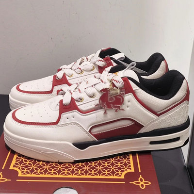 正品安踏骜杰好事发生布朗熊板鞋