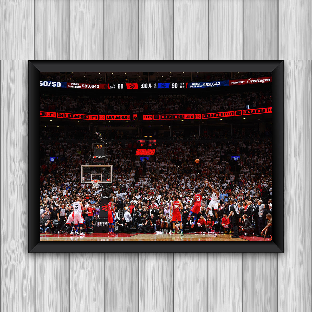 nba篮球周边猛龙队小卡画框科怀·伦纳德实木相框装饰画海报挂画