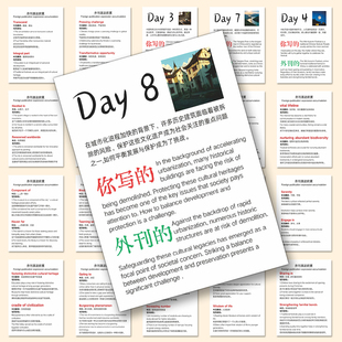 跟着外刊学写作贴纸精读英语高质量作文素材学习笔记DIY装饰贴画