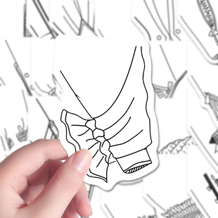 oc服饰袖口贴纸服装设计参考手账素材自粘贴DIY装饰桌面墙面贴画