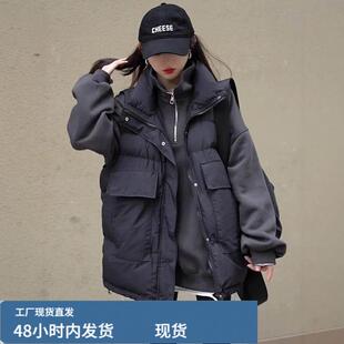 祤戎檰马甲女中长款背心秋冬款韩版宽松大码女装百搭外穿马夹外套