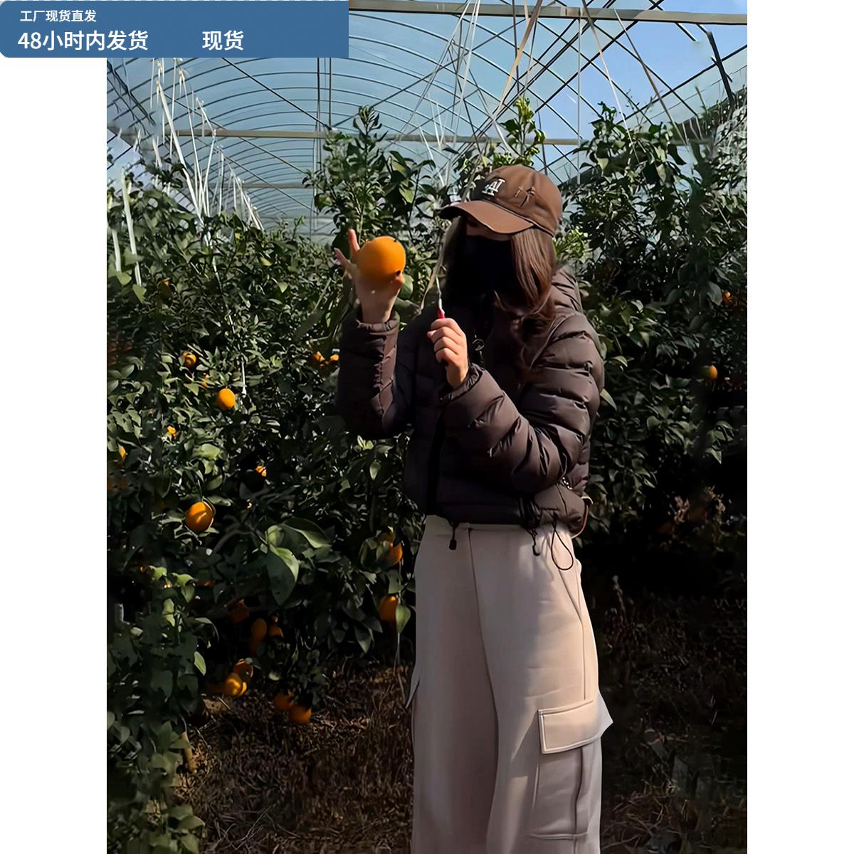 2025冬季新款白鸭绒排骨羽绒服女短款连帽小个子宽松百搭保暖外套