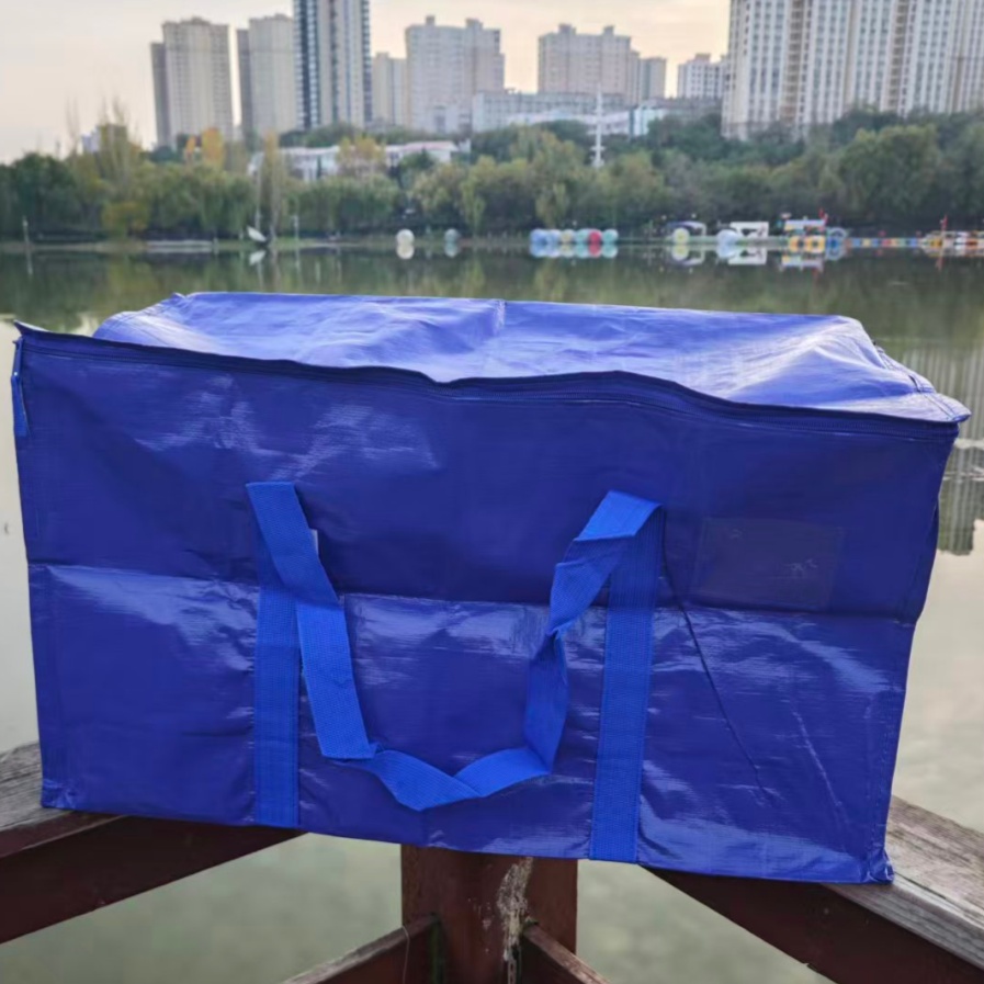 亚马逊在售蓝色PE编织袋被子收纳袋搬家袋学生装衣服收纳袋整理袋