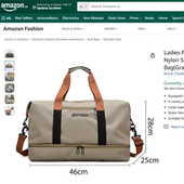 亚马逊套拉杆箱行李包手提单肩干湿分离健身收纳包旅游斜挎待产包