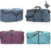 牛津布便携折叠旅行袋手提包斜挎运动包阳离子学生健身行李袋中号