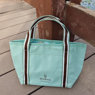 日本杂志附录抽绳手提袋牛津布防水清新饭盒袋早午餐便当包零食袋