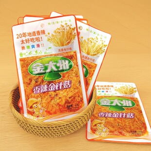 金大州香辣金针菇60g即食休闲零食四川下饭菜红油针金菇零食小吃