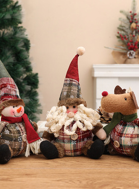 Christmas decoration Christmas pendant elk Santa Claus doll