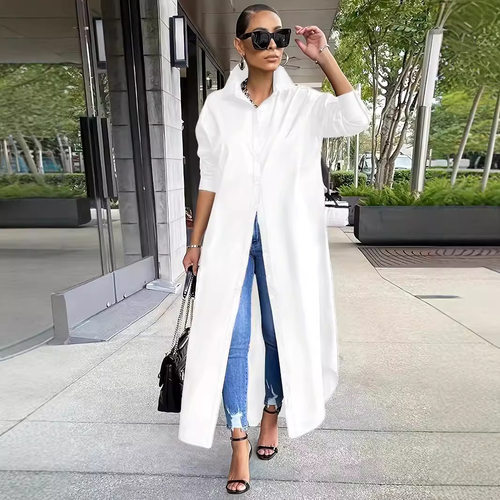 Large-size women's fashionable casual long gown, loose