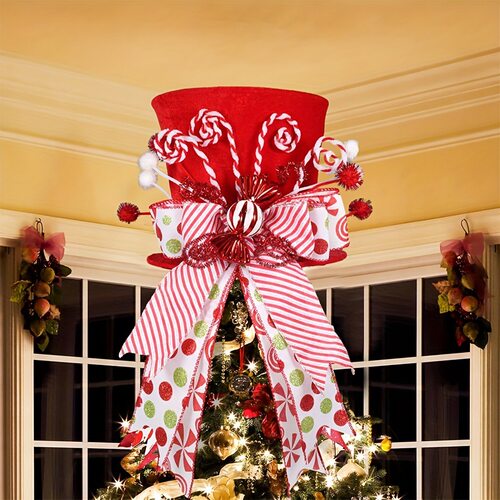 Christmas Top Hat Tree Top Star Christmas Tree Top Decoratio