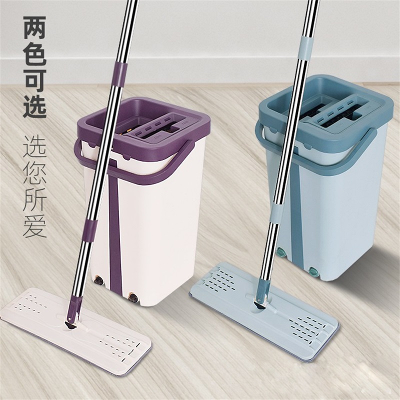 拖把家用一拖净懒人2025新款不锈钢免手洗旋转平板干湿两用桶自动