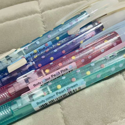 日本Pentel派通PD105侧按式自动铅笔珠光细闪新色彩虹波点限定0.5mm小清新高颜值学生用活动铅笔