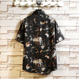 风夏季男短袖白色黑色加肥大码衬衫056-C175-P45，男装T恤，电商A056