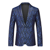 春秋个性晚礼服小西服潮流男士休闲花纹外套发型师A056-9939P95，男装西服，电商A056