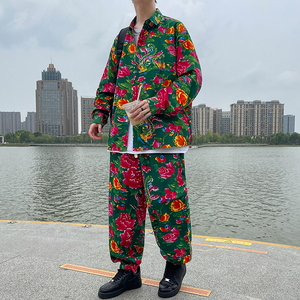 无差价/东北花港风情侣礼服宽松版长裤+衬衫A056-8018套装/特P55图片