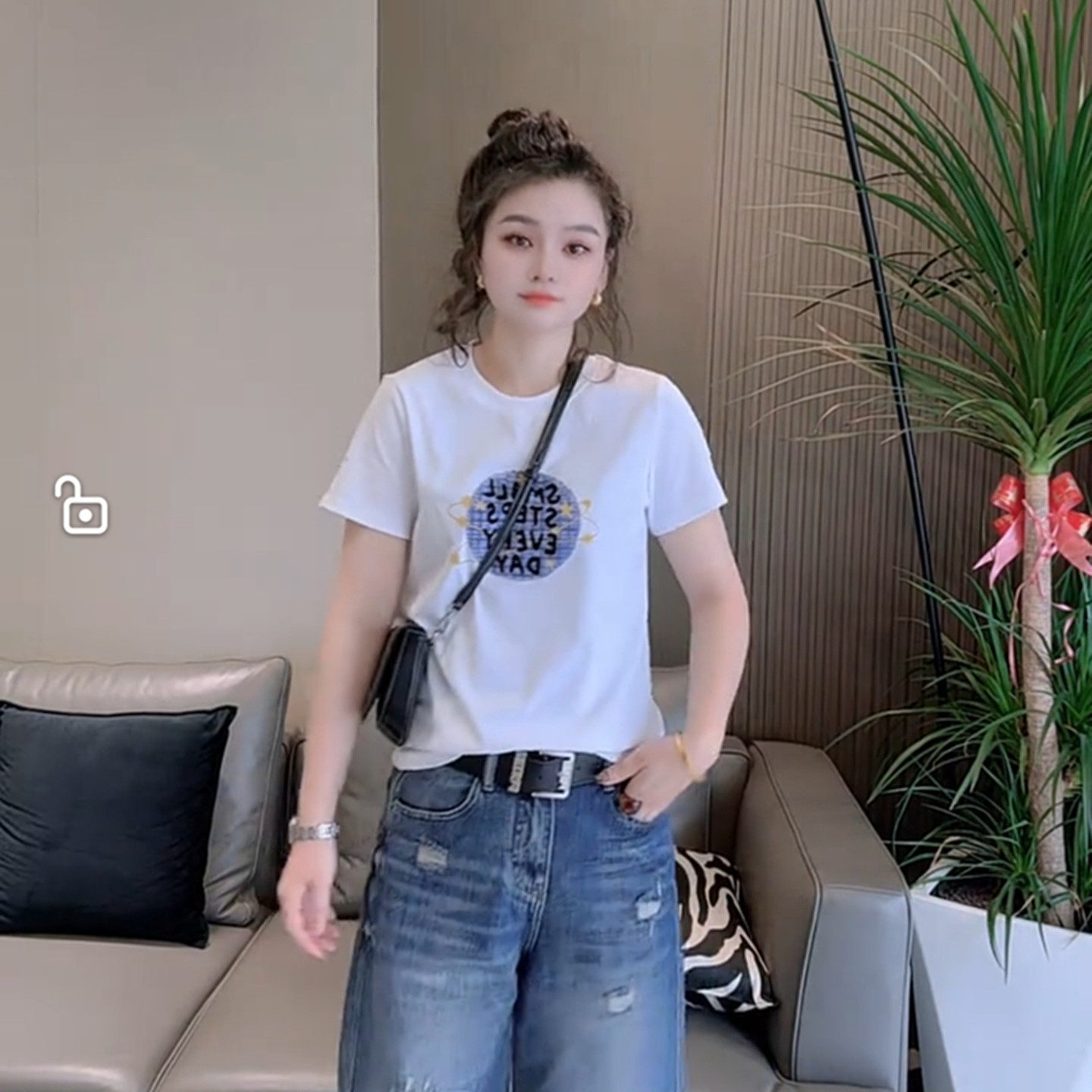 欧货t恤女上衣2026新款夏季时尚金舒棉正肩百搭圆领舒适透气短袖