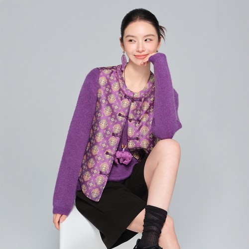 知合堂新中式国风马甲提花背心