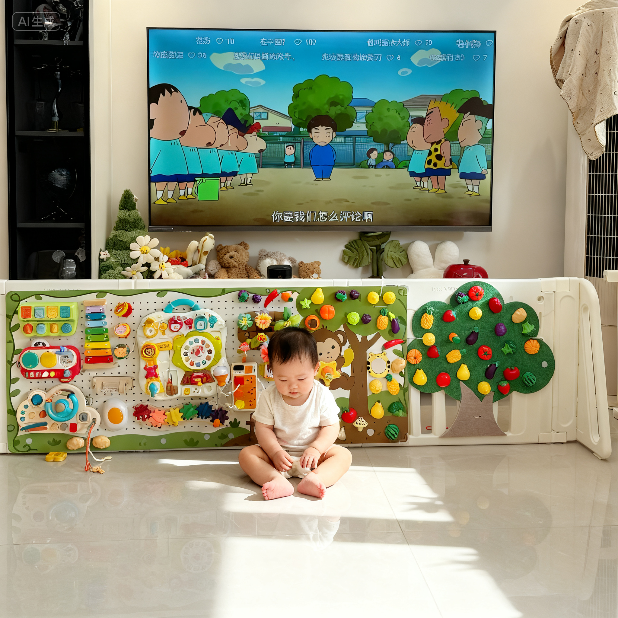 洞洞板蒙氏早教玩具宝宝忙碌板