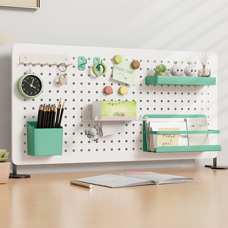 桌面洞洞板置物架免打孔学生办公工位书桌立式收纳架子配件展示架,住宅家具,搁板/置物架/家用陈列架,淘宝优惠券,粉丝福利购,淘宝优惠卷