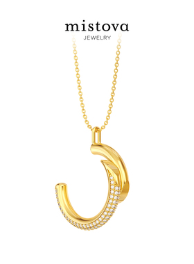 Mistova金银通勤百搭锆石耳环