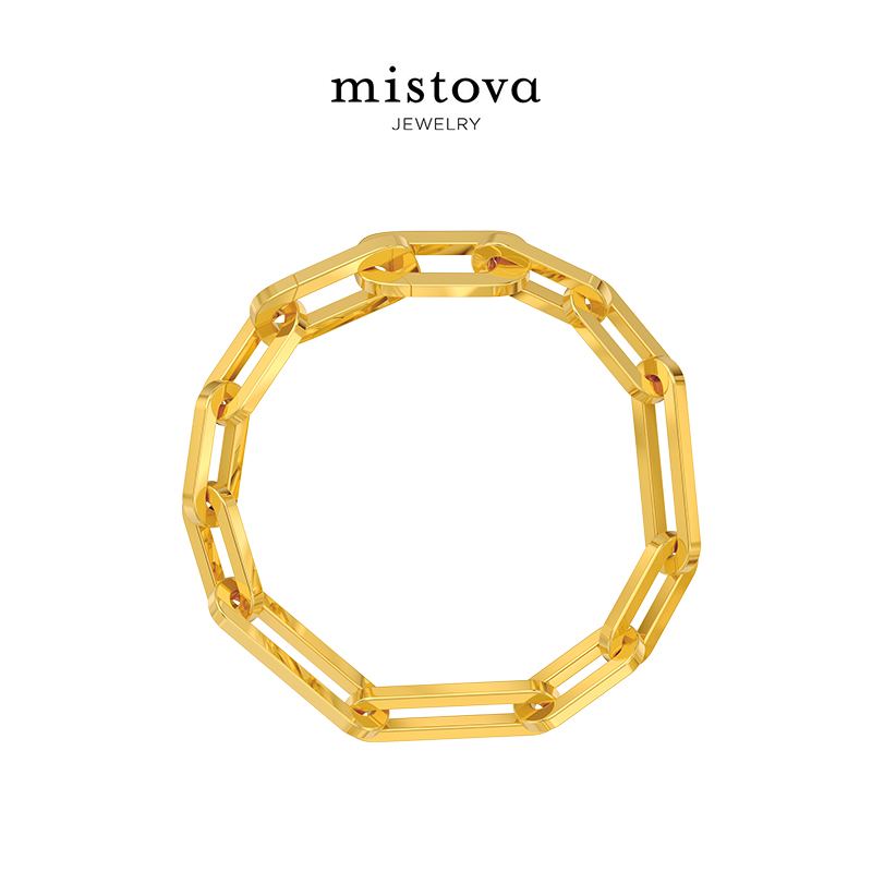 Mistova设计师品牌链环手链基础款手链日常百搭