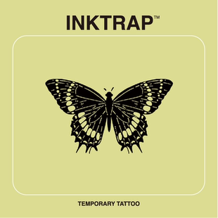 2.4cm INKTRAP油墨陷阱防水防汗持久ins风草本纹身贴蝴蝶4.1