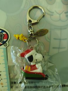 中古绝版大阪环球影城纪念品圣诞史努比雪橇挂件包挂