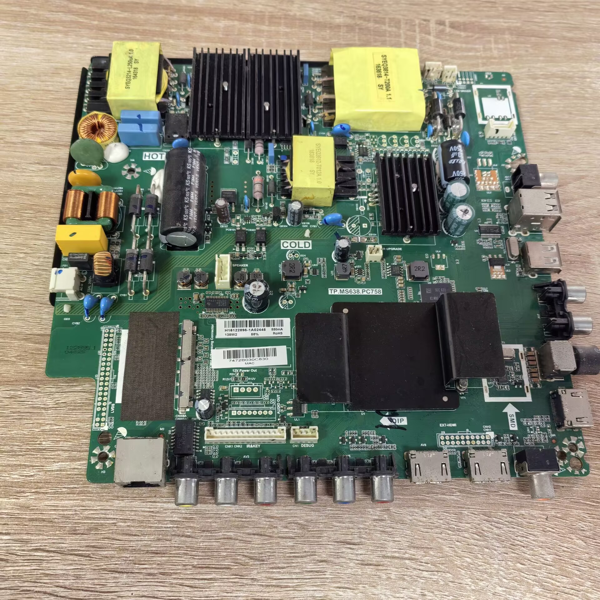 康佳主板LED55K55U主板TP.MS638